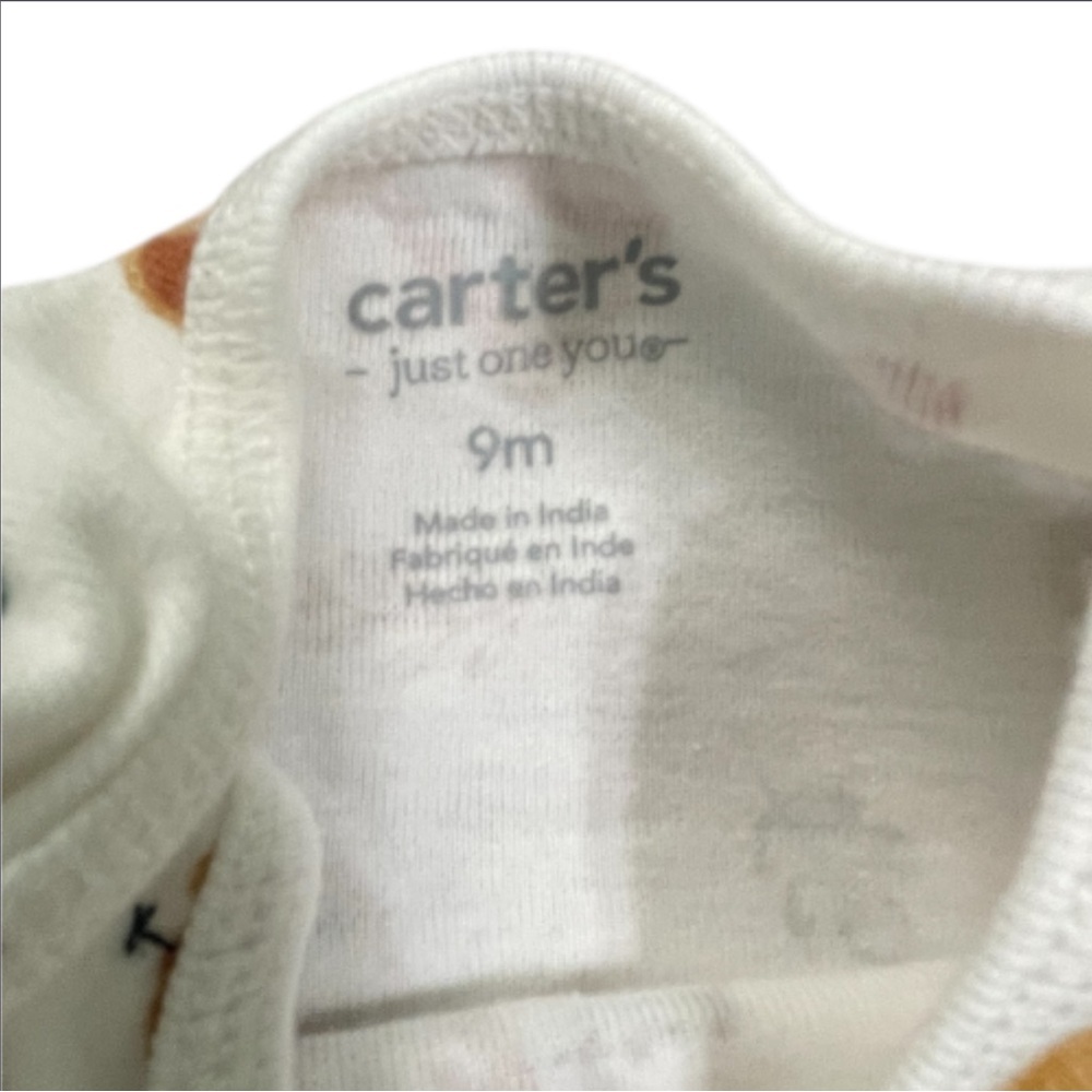 Carter's Cream and Tan Turkey Print Bodysuit Set - Picture 8 of 12